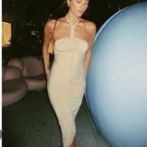 Torn by Ronny Kobo Strapless Cream Dress